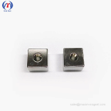 Neodymium block magnets with countersunk hole